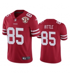 Nike San Francisco 49ers 85 George Kittle Red Men 75th Anniversary Stitched NFL Vapor Untouchable Limited Jersey Nike San Francisco 49ers 85 George Kittle Red Men 75th Anniversary Stitched NFL Vapor Untouchable Limited Jersey