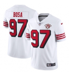 Nike San Francisco 49ers 97 Nick Bosa White Rush Men 75th Anniversary Stitched NFL Vapor Untouchable Limited Jersey Nike San Francisco 49ers 97 Nick Bosa White Rush Men 75th Anniversary Stitched NFL Vapor Untouchable Limited Jersey