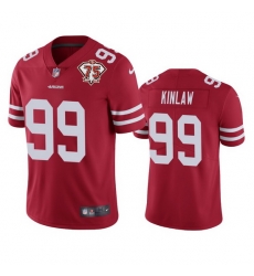 Nike San Francisco 49ers 99 Javon Kinlaw Red Men 75th Anniversary Stitched NFL Vapor Untouchable Limited Jersey Nike San Francisco 49ers 99 Javon Kinlaw Red Men 75th Anniversary Stitched NFL Vapor Untouchable Limited Jersey
