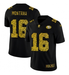 San Francisco 49ers 16 Joe Montana Men Nike Leopard Print Fashion Vapor Limited NFL Jersey Black San Francisco 49ers 16 Joe Montana Men Nike Leopard Print Fashion Vapor Limited NFL Jersey Black