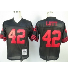 San Francisco 49ers 42 Lott Throwback Black Jerseys (1) San Francisco 49ers 42 Lott Throwback Black Jerseys (1)