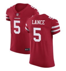 San Francisco 49ers 5 Trey Lance Red Team Color Men Stitched NFL Vapor Untouchable Elite Jersey San Francisco 49ers 5 Trey Lance Red Team Color Men Stitched NFL Vapor Untouchable Elite Jersey