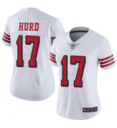 49ers 17 Jalen Hurd White Rush Women Stitched Football Vapor Untouchable Limited Jersey 49ers 17 Jalen Hurd White Rush Women Stitched Football Vapor Untouchable Limited Jersey