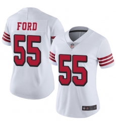49ers 55 Dee Ford White Rush Womens Stitched Football Vapor Untouchable Limited