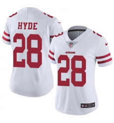 Nike 49ers #28 Carlos Hyde White Womens Stitched NFL Vapor Untouchable Limited Jersey Nike 49ers #28 Carlos Hyde White Womens Stitched NFL Vapor Untouchable Limited Jersey