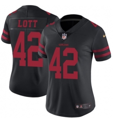 Nike 49ers #42 Ronnie Lott Black Alternate Womens Stitched NFL Vapor Untouchable Limited Jersey Nike 49ers #42 Ronnie Lott Black Alternate Womens Stitched NFL Vapor Untouchable Limited Jersey