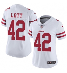 Nike 49ers #42 Ronnie Lott White Womens Stitched NFL Vapor Untouchable Limited Jersey Nike 49ers #42 Ronnie Lott White Womens Stitched NFL Vapor Untouchable Limited Jersey