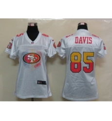 Nike Womens San Francisco 49ers #85 Davis White Jerseys Nike Womens San Francisco 49ers #85 Davis White Jerseys