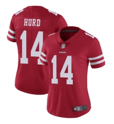 Women 49ers 14 Jalen Hurd Red Team Color Stitched Football Vapor Untouchable Limited Jersey Women 49ers 14 Jalen Hurd Red Team Color Stitched Football Vapor Untouchable Limited Jersey
