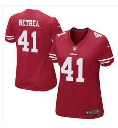 Women NEW San Francisco 49ers #41 Antoine Bethea Red Team Color Stitched NFL Elite Jersey Women NEW San Francisco 49ers #41 Antoine Bethea Red Team Color Stitched NFL Elite Jersey