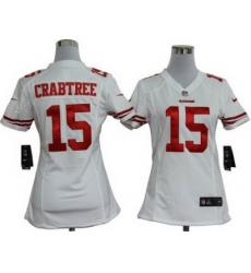 Women Nike San Francisco 49ers 15# Crabtree Authentic White Jersey Women Nike San Francisco 49ers 15# Crabtree Authentic White Jersey