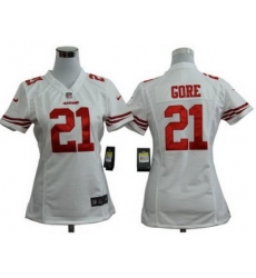 Women Nike San Francisco 49ers 21 Gore White Nike NFL Jerseys Women Nike San Francisco 49ers 21 Gore White Nike NFL Jerseys