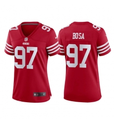 Women San Francisco 49ers 97 Nick Bosa Red Stitched Jersey Women San Francisco 49ers 97 Nick Bosa Red Stitched Jersey