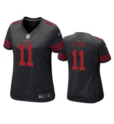 Women San Francisco 49ers Brandon Aiyuk 11 Black Jersey Women San Francisco 49ers Brandon Aiyuk 11 Black Jersey