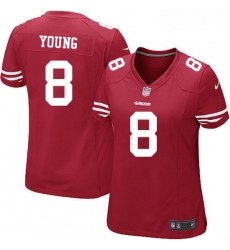 Womens Nike San Francisco 49ers 8 Steve Young Game Red Team Color NFL Jersey Womens Nike San Francisco 49ers 8 Steve Young Game Red Team Color NFL Jersey