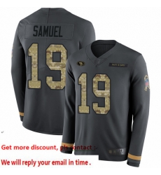 49ers 19 Deebo Samuel Anthracite Salute to Service Youth Stitched Football Limited Therma Long Sleeve Jersey 49ers 19 Deebo Samuel Anthracite Salute to Service Youth Stitched Football Limited Therma Long Sleeve Jersey