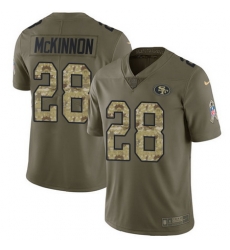 Nike 49ers #28 Jerick McKinnon Olive Camo Youth Stitched NFL Limited 2017 Salute to Service Jersey Nike 49ers #28 Jerick McKinnon Olive Camo Youth Stitched NFL Limited 2017 Salute to Service Jersey