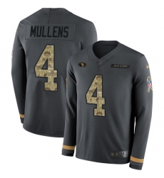 Nike 49ers #4 Nick Mullens Anthracite Salute to Service Youth Long Sleeve Jersey Nike 49ers #4 Nick Mullens Anthracite Salute to Service Youth Long Sleeve Jersey