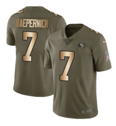 Nike 49ers #7 Colin Kaepernick Olive Gold Youth Stitched NFL Limited 2017 Salute to Service Jersey Nike 49ers #7 Colin Kaepernick Olive Gold Youth Stitched NFL Limited 2017 Salute to Service Jersey