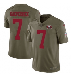Nike 49ers #7 Colin Kaepernick Olive Youth Stitched NFL Limited 2017 Salute to Service Jersey Nike 49ers #7 Colin Kaepernick Olive Youth Stitched NFL Limited 2017 Salute to Service Jersey