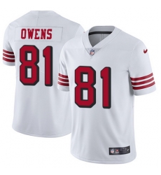 Nike 49ers #81 Terrell Owens White Rush Youth Stitched NFL Vapor Untouchable Limited Jersey Nike 49ers #81 Terrell Owens White Rush Youth Stitched NFL Vapor Untouchable Limited Jersey