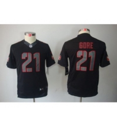 Nike Youth San Francisco 49ers #21 Frank Gore Black Jerseys(Impact Limited) Nike Youth San Francisco 49ers #21 Frank Gore Black Jerseys(Impact Limited)