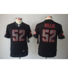 Nike Youth San Francisco 49ers #52 Patrick Willis Black Jerseys(Impact Limited) Nike Youth San Francisco 49ers #52 Patrick Willis Black Jerseys(Impact Limited)