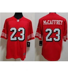 Youth NFL San Francisco 49ers #23 Christian McCaffrey Red Stitched Vapor Limited Jersey Youth NFL San Francisco 49ers #23 Christian McCaffrey Red Stitched Vapor Limited Jersey