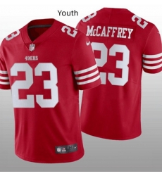 Youth NFL San Francisco 49ers 23 Christian McCaffrey Red Vapor Untouchable Limited Stitched Jersey Youth NFL San Francisco 49ers 23 Christian McCaffrey Red Vapor Untouchable Limited Stitched Jersey