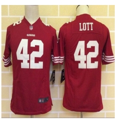 Youth New San Francisco 49ers #42 Ronnie Lott Red Team Color Stitched NFL Elite Jersey Youth New San Francisco 49ers #42 Ronnie Lott Red Team Color Stitched NFL Elite Jersey