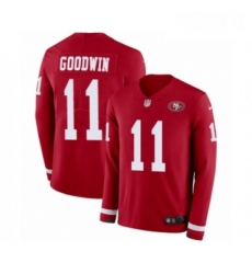 Youth Nike San Francisco 49ers 11 Marquise Goodwin Limited Red Therma Long Sleeve NFL Jersey Youth Nike San Francisco 49ers 11 Marquise Goodwin Limited Red Therma Long Sleeve NFL Jersey