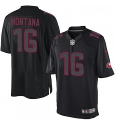 Youth Nike San Francisco 49ers 16 Joe Montana Limited Black Impact NFL Jersey Youth Nike San Francisco 49ers 16 Joe Montana Limited Black Impact NFL Jersey