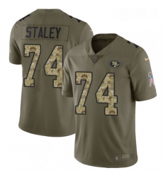 Youth Nike San Francisco 49ers 74 Joe Staley Limited OliveCamo 2017 Salute to Service NFL Jersey Youth Nike San Francisco 49ers 74 Joe Staley Limited OliveCamo 2017 Salute to Service NFL Jersey