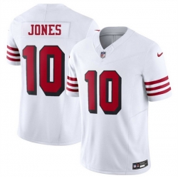 Youth San Francisco 49ers 10 Mac Jones New White 2025 F U S E  Vapor Untouchable Limited Stitched Football Jersey