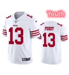 Youth San Francisco 49ers 13 Brock Purdy White Jersey Youth San Francisco 49ers 13 Brock Purdy White Jersey