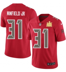 Men Nike Tampa Bay Buccaneers 31 Antoine Winfield Jr Red Men Super Bowl LV Champions Patch Stitched NFL Limited Rush Jersey Men Nike Tampa Bay Buccaneers 31 Antoine Winfield Jr Red Men Super Bowl LV Champions Patch Stitched NFL Limited Rush Jersey
