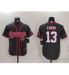 Men Tampa Bay Buccaneers 13 Mike Evans Grey Cool Base Stitched Baseball Jersey 1 Men Tampa Bay Buccaneers 13 Mike Evans Grey Cool Base Stitched Baseball Jersey 1