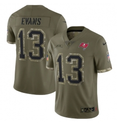 Men Tampa Bay Buccaneers 13 Mike Evans Olive 2022 Salute To Service Limited Stitched Jersey Men Tampa Bay Buccaneers 13 Mike Evans Olive 2022 Salute To Service Limited Stitched Jersey