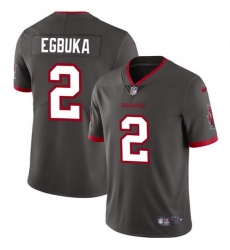 Men Tampa Bay Buccaneers 2 Emeka Egbuka New Grey 2025 Draft Vapor Untouchable Limited Stitched NFL Jersey