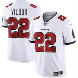 Men Tampa Bay Buccaneers 22 Kindle Vildor White Vapor Limited Stitched Jersey