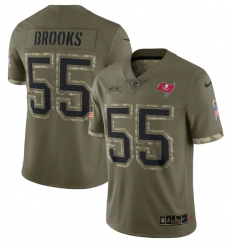 Men Tampa Bay Buccaneers 55 Derrick Brooks Olive 2022 Salute To Service Limited Stitched Jersey Men Tampa Bay Buccaneers 55 Derrick Brooks Olive 2022 Salute To Service Limited Stitched Jersey