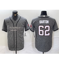 Men Tampa Bay Buccaneers 62 Graham Barton Grey Cool Base Stitched Baseball Jersey Men Tampa Bay Buccaneers 62 Graham Barton Grey Cool Base Stitched Baseball Jersey