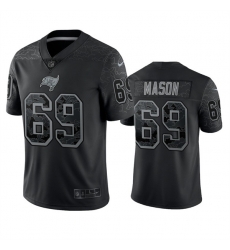 Men Tampa Bay Buccaneers 69 Shaq Mason Black Reflective Limited Stitched Jersey Men Tampa Bay Buccaneers 69 Shaq Mason Black Reflective Limited Stitched Jersey