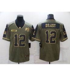 Men's Tampa Bay Buccaneers #12 Tom Brady Nike Gold 2021 Salute To Service Limited Player Jersey Men's Tampa Bay Buccaneers #12 Tom Brady Nike Gold 2021 Salute To Service Limited Player Jersey