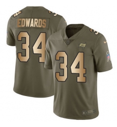 Nike Buccaneers 34 Mike Edwards Olive Gold Men Stitched NFL Limited 2017 Salute To Service Jersey Nike Buccaneers 34 Mike Edwards Olive Gold Men Stitched NFL Limited 2017 Salute To Service Jersey
