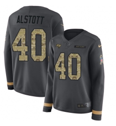 Nike Buccaneers #40 Mike Alstott Anthracite Salute to Service Nike Buccaneers #40 Mike Alstott Anthracite Salute to Service