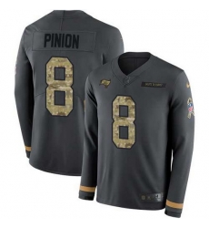 Nike Buccaneers 8 Bradley Pinion Anthracite Salute to Service Men Stitched NFL Limited Therma Long Sleeve Jersey Nike Buccaneers 8 Bradley Pinion Anthracite Salute to Service Men Stitched NFL Limited Therma Long Sleeve Jersey