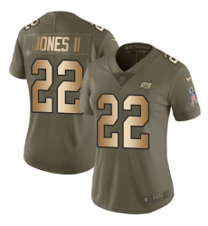 Nike Buccaneers #22 Ronald Jones II Olive Gold Womens Stitched NFL Limited 2017 Salute to Service Jersey Nike Buccaneers #22 Ronald Jones II Olive Gold Womens Stitched NFL Limited 2017 Salute to Service Jersey
