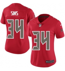 Nike Buccaneers #34 Charles Sims Red Womens Stitched NFL Limited Rush Jersey Nike Buccaneers #34 Charles Sims Red Womens Stitched NFL Limited Rush Jersey