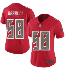 Women Buccaneers 58 Shaquil Barrett Red Stitched Football Limited Rush Jersey Women Buccaneers 58 Shaquil Barrett Red Stitched Football Limited Rush Jersey